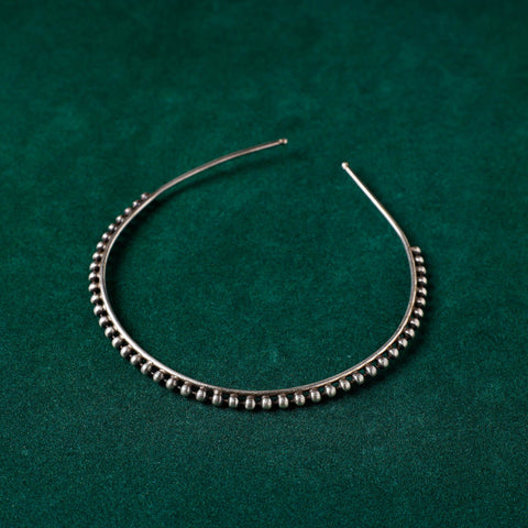  Antique Silver Finish Oxidised Brass Base Hair Band 