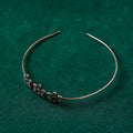  Antique Silver Finish Oxidised Brass Base Hair Band 