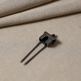  Antique Silver Finish Oxidised Brass Base juda Pin 