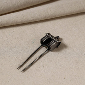  Antique Silver Finish Oxidised Brass Base juda Pin 