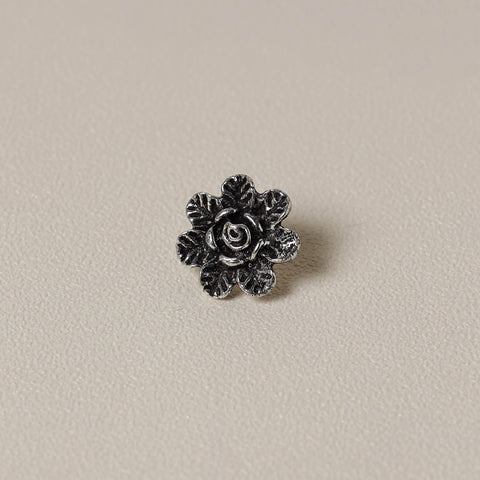  Antique Silver Finish Oxidised Brass Base Nosepin 