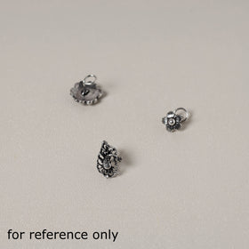  Antique Silver Finish Oxidised Brass Base Nosepin 