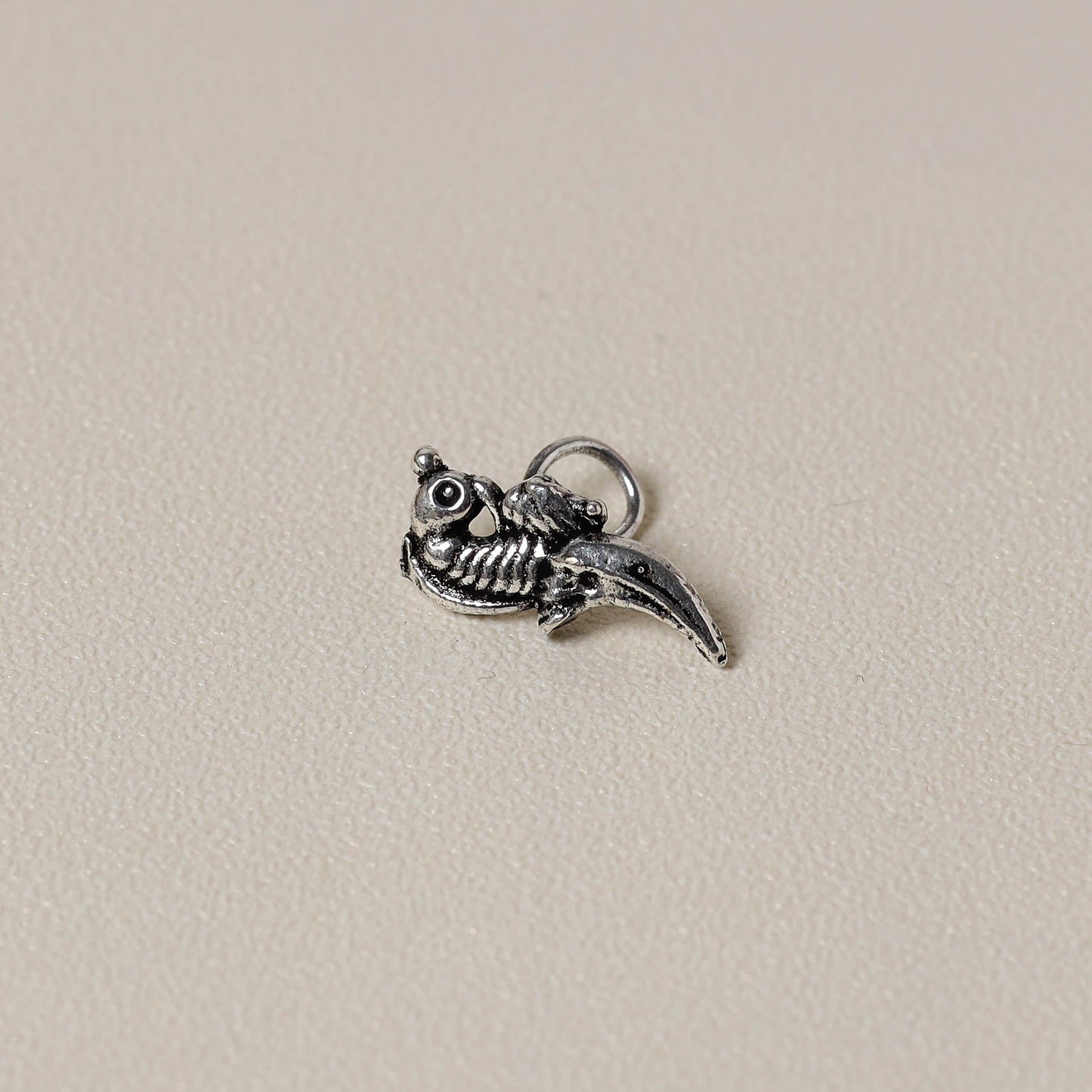  Antique Silver Finish Oxidised Brass Base Nosepin 