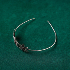  Antique Silver Finish Oxidised Brass Base Stone Work Hair Band 