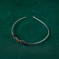  Antique Silver Finish Oxidised Brass Base Stone Work Hair Band 