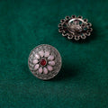 Buy Antique Silver Finish Oxidised Brass Base Stone Work Ring (Adjustable) Online at iTokri.com