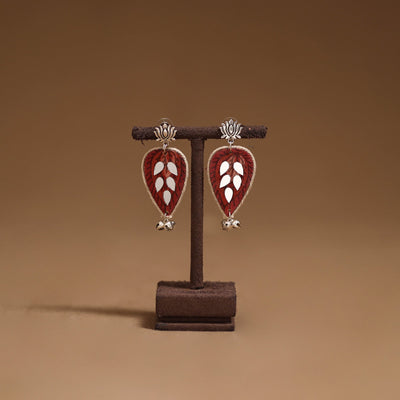 Anvi mirror & ghungroo work gs fabart handmade earrings