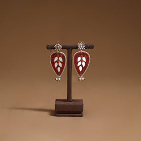 Anvi mirror & ghungroo work gs fabart handmade earrings