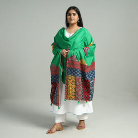Authentic Cotton Dupatta With ajrakh Applique Work Online