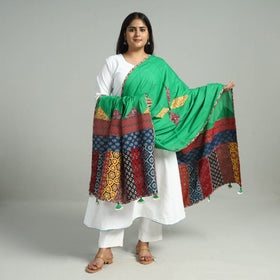 Authentic Cotton Dupatta With ajrakh Applique Work Online