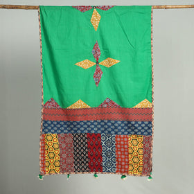 Authentic Cotton Dupatta With ajrakh Applique Work Online
