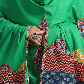 Authentic Cotton Dupatta With ajrakh Applique Work Online