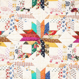  Applique Quilted Reversible Multipurpose Mat by Purkal Stree Shakti Samiti (37 x 36 in) 