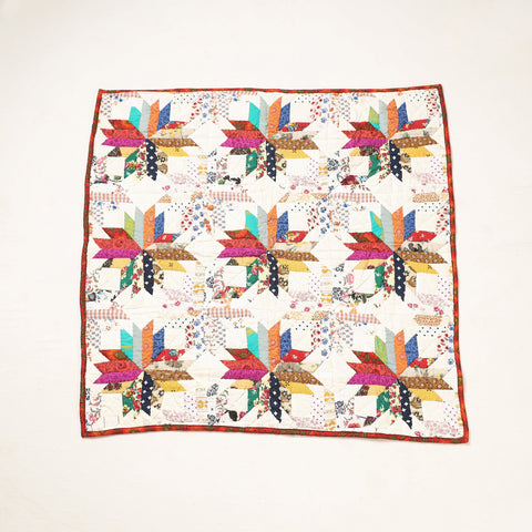  Applique Quilted Reversible Multipurpose Mat by Purkal Stree Shakti Samiti (37 x 36 in) 