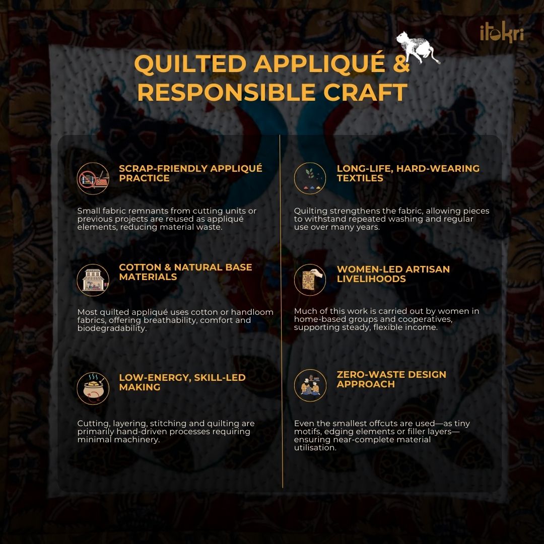 Applique quilted reversible multipurpose mat by purkal