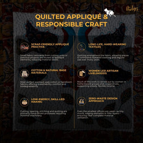 Applique quilted reversible multipurpose mat by purkal