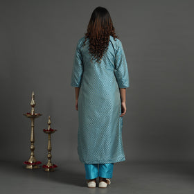 Buy Elegant Banarasi Brocade Silk Kurta with Pant Set Online at iTokri.com