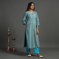 Buy Elegant Banarasi Brocade Silk Kurta with Pant Set Online at iTokri.com