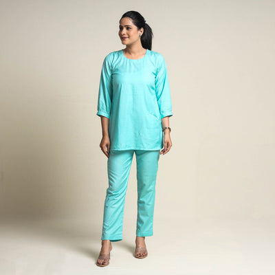 Buy Plain Linen Cotton Co-Ord Set Online at iTokri.com