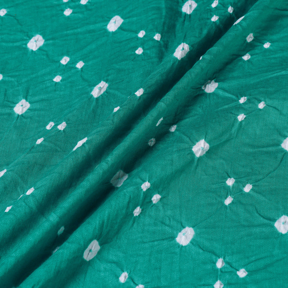 Aqua Green - Kutch Tie & Dye Cotton Bandhani Fabric 07