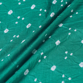 Aqua Green Kutch Tie & Dye Mul Cotton Bandhani Fabric 