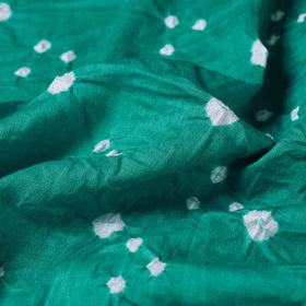 Aqua Green Kutch Tie & Dye Mul Cotton Bandhani Fabric 