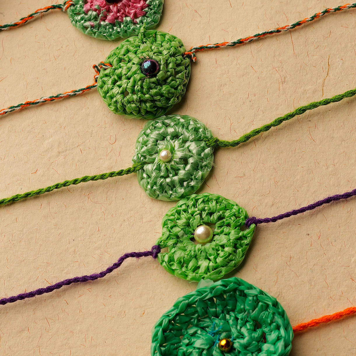  Handmade Upcycled Weave Rakhi by Khamir 98 