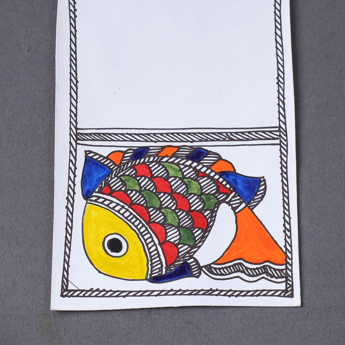 Assorted - madhubani handpainted post card (3.5 x 5.5 in)