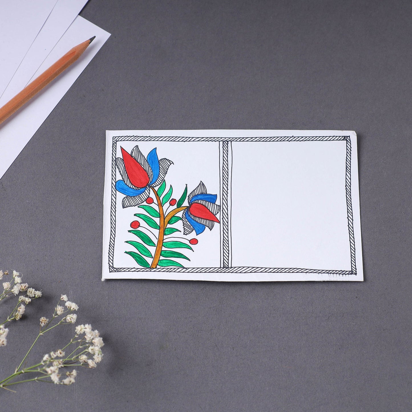  Assorted - Madhubani Handpainted Post Card 