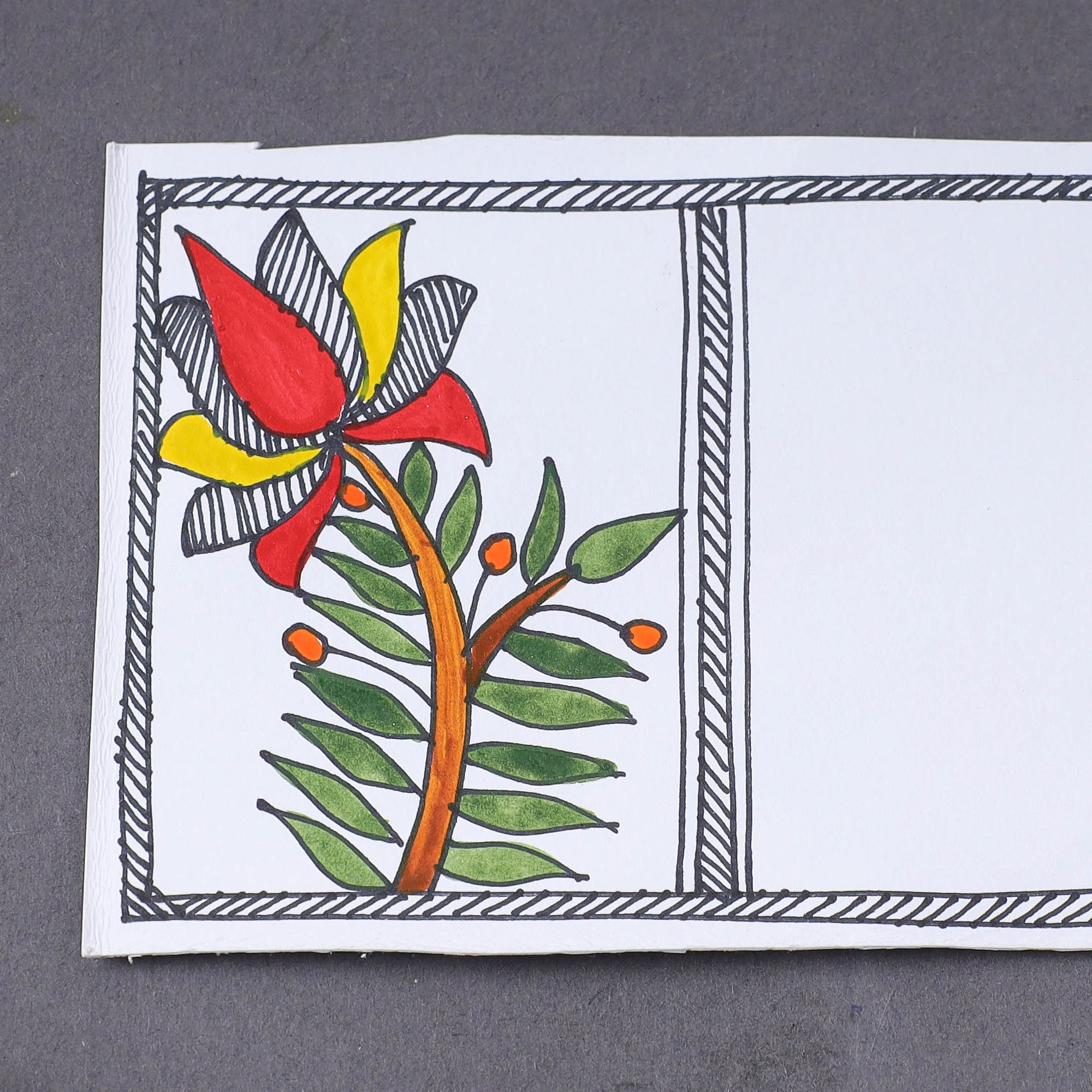 Buy Assorted - Madhubani Handpainted Post Card Online l iTokri.com