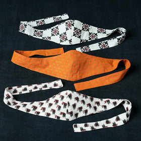  Assorted Setof 3 - Bandana Head Wrap 3 Layer Cotton Fabric Unisex Face Cover Free Size 