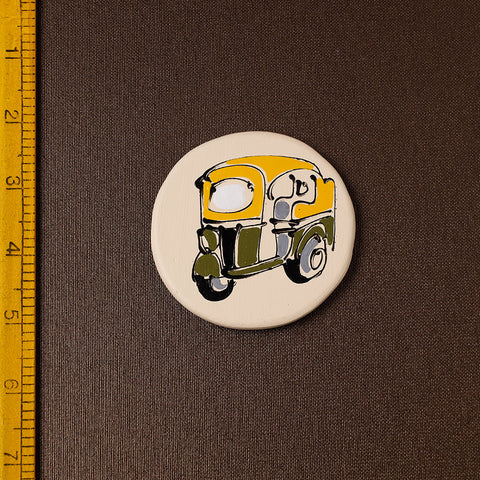  Auto - Handpainted Terracotta Fridge Magnet 
