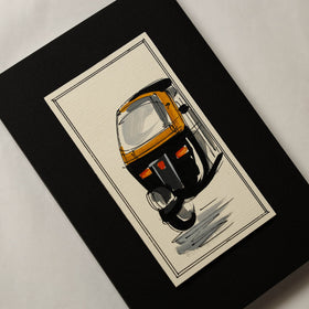 Auto rickshaw - handpainted handmade paper notebook 23