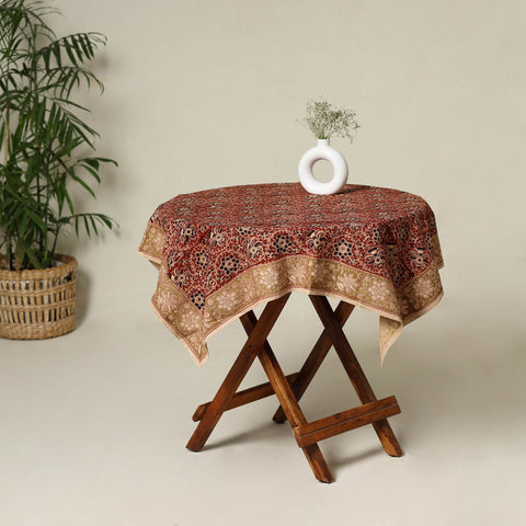 Red - original pedana kalamkari natural dyed cotton table