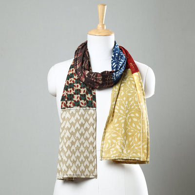 Akola with Pipad Block Printed Patchwork Cotton Stole