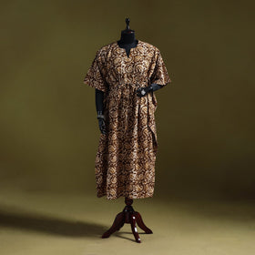 Hand batik cotton long kaftan 01 - handcrafted