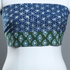 Blue - cotton pipad blouse piece 172 - handcrafted