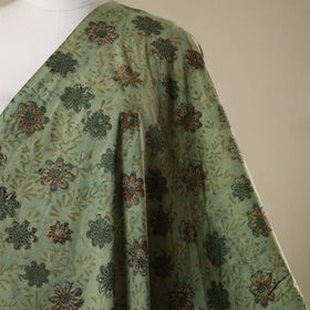 Green - natural dyed bagru dabu fabric 12 - handcrafted