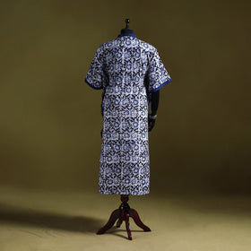 Hand batik cotton long kaftan 04 - handcrafted