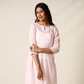  Mulmalai Cotton Plain Dyed Straight Long Kurta 28 