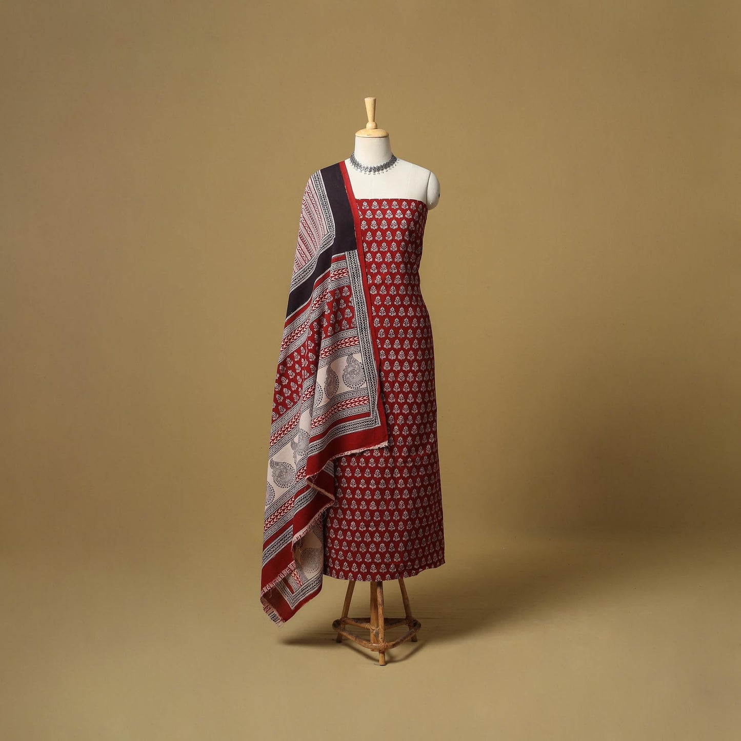 Bagh cotton 3pc unstitched dress material 49 - handcrafted