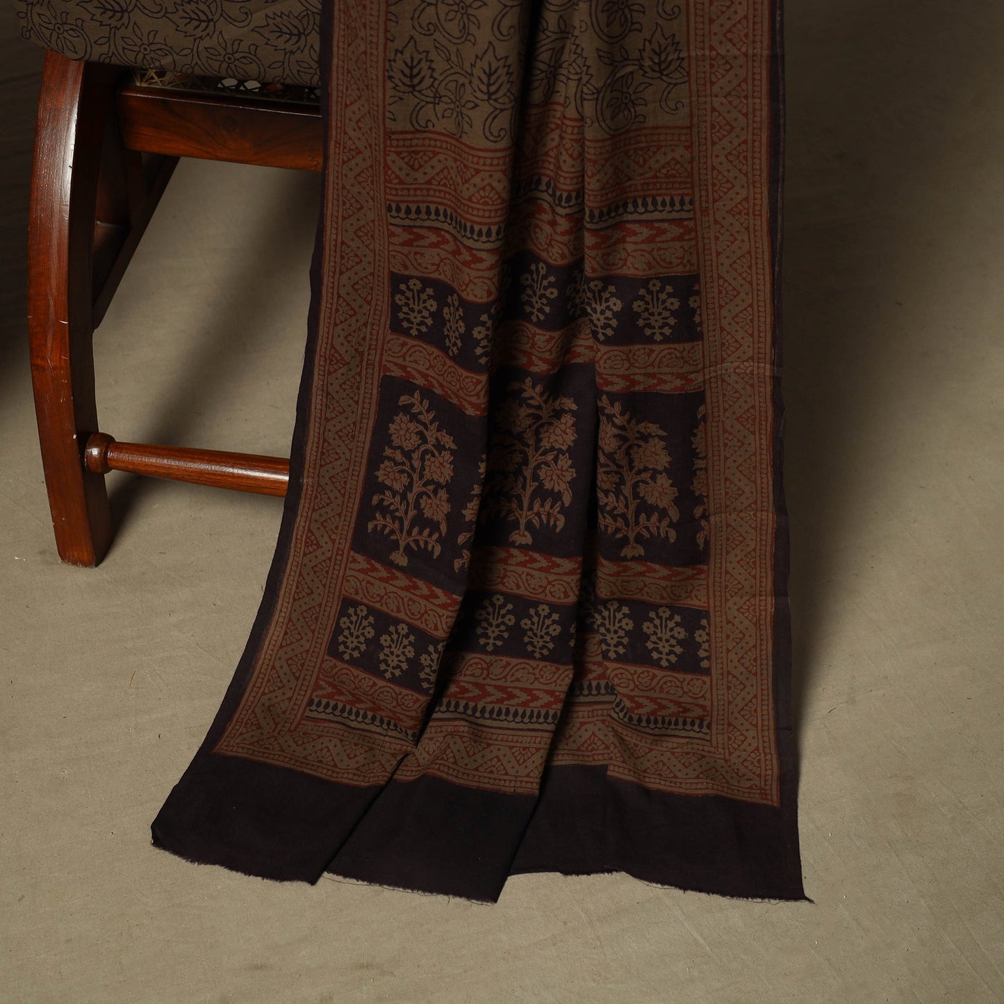 Bagh hand block print natural dyed cotton 3pc unstitched