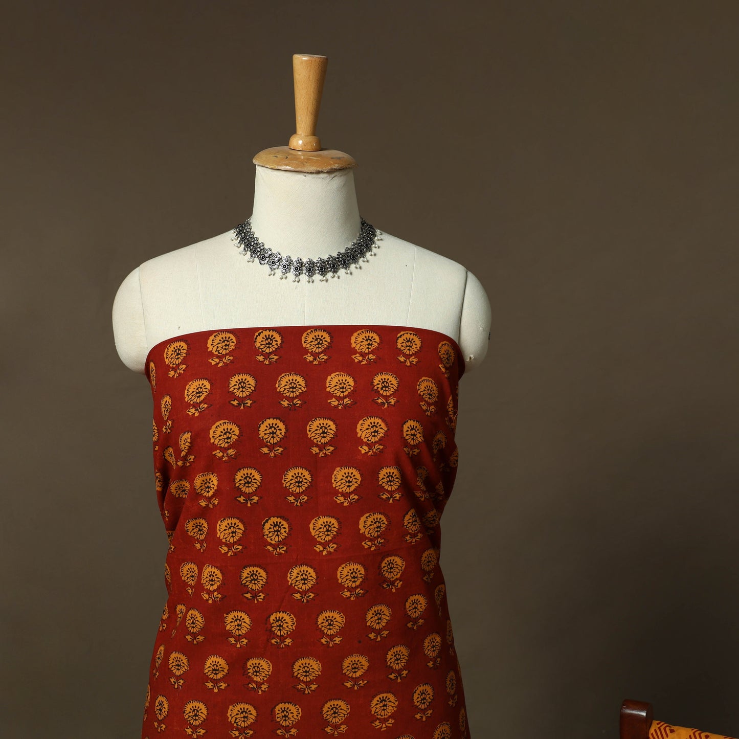 Bagh hand block print natural dyed cotton 3pc unstitched