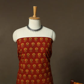 Bagh hand block print natural dyed cotton 3pc unstitched