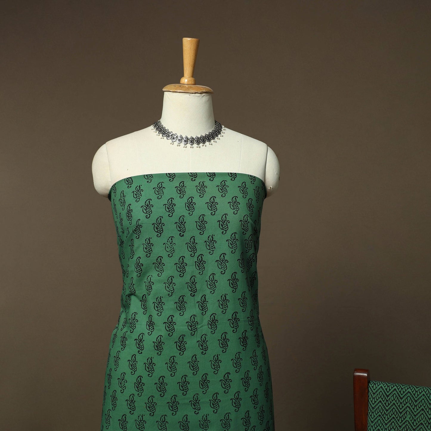 Bagh hand block print natural dyed cotton 3pc unstitched