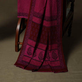 Bagh hand block print natural dyed cotton 3pc unstitched