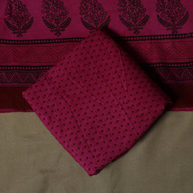 Bagh hand block print natural dyed cotton 3pc unstitched