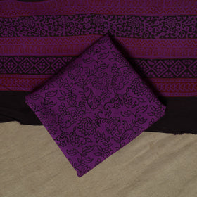 Bagh hand block print natural dyed cotton 3pc unstitched