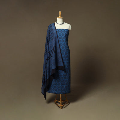 Bagh hand block print natural dyed cotton 3pc unstitched