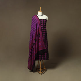 Bagh hand block print natural dyed cotton 3pc unstitched